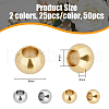 DICOSMETIC 50Pcs 2 Colors 304 Stainless Steel European Beads STAS-DC0015-63-2
