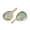 Natural Amazonite Faceted Teardrop Pendants G-B126-04G-04-2