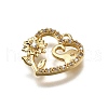 Brass Micro Pave Clear Cubic Zirconia Pendants KK-G530-01C-G-2