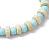 Natural Howlite Round Beads Stretch Bracelets for Men Women BJEW-JB11817-4