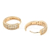 Brass Micro Pave Cubic Zirconia Hoop Earrings EJEW-D078-15KCG-2