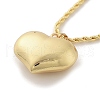 Rack Plating Brass Puffed Heart Pendant Necklaces for Women NJEW-D057-01G-2