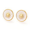 304 Stainless Steel Enamel Stud Earrings EJEW-T047-16G-1