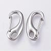 304 Stainless Steel Push Gate Snap Keychain Clasp Findings STAS-G039-04P-2