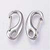 Tarnish Resistant 304 Stainless Steel Push Gate Snap Keychain Clasp Findings STAS-G039-04P-2