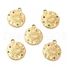 PVD Vacuum Plating 201 Stainless Steel with Rhinestone Pendants STAS-J401-VC808-4