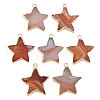 Natural Agate Pendants G-N326-129-4