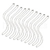 10Pcs 304 Stainless Steel Cable Chain Necklaces Set for Men Women MAK-YW0002-01P-2