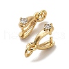Brass Micro Pave Cubic Zirconia Cup Pearl Peg Bails Pin Pendants KK-S397-06C-2