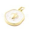 Ocean Theme Brass Enamel Pendants X-KK-Q029-01A-G-2