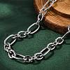 Non-Tarnish 304 Stainless Steel Figaro Chain Necklaces NJEW-O124-03P-1