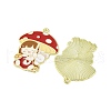 Golden Plated Alloy Enamel Pendants ENAM-Z017-09G-05-2