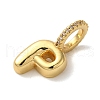 Brass Micro Pave Cubic Zirconia Pendants KK-K345-13P-G-2