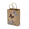 Flower Butterfly Pattern Kraft Paper Bags CARB-F012-03B-1
