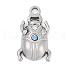 304 Stainless Steel Rhinestone Pendants X-STAS-L022-478P-1
