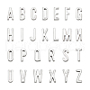 Tibetan Style Alloy Alphabet Slide Charms TIBEP-PH0004-49AS-9