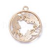 Zinc Alloy Open Back Bezel Pendants PALLOY-E577-27KCG-2