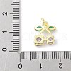 Brass Micro Pave Cubic Zirconia Pendants KK-Z101-06G-02-3
