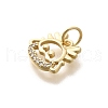 Rack Plating Brass Micro Pave Cubic Zirconia Pendants KK-H508-28G-01-2