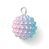 Imitation Pearl Acrylic Pendants PALLOY-JF02483-2