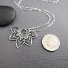 Bohemian Half Mandala Flower Alloy Pendant Necklaces for Women FS-WG48F63-01-4