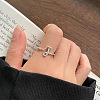 S925 Stainless Steel Cuff Rings for Women FS-WG79458-06-1