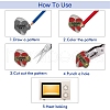DIY Plastic Heat Shrink Film Paper & Iron Keychain Kits DIY-YW0009-30-3
