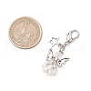 Angel Glass Beaded & Alloy Pendant Decorations HJEW-MZ00192-06-3