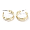 Brass Stud Earrings EJEW-P264-A07-G-2