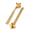 Ion Plating(IP) Golden 304 Stainless Steel Dangle Stud Earrings EJEW-D083-11A-2