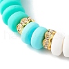 Handmade Polymer Clay Beads Stretch Bracelets Sets BJEW-JB06424-02-4