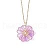 Glass Pendant Necklaces NJEW-MZ00112-01-2