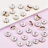 Brass Rhinestone Spacer Beads X-RB-A014-Z8mm-17S-3