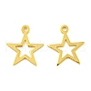 925 Sterling Silver Hollow Star Charms STER-B005-38G-1