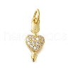 Rack Plating Brass Micro Pave Cubic Zirconia Pendants KK-I716-12G-1