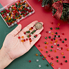   300Pcs 6 Colors Christmas Themed Transparents Glass Beads GLAA-PH0003-53-3