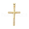 Brass Micro Pave Clear Cubic Zirconia Pendants KK-A212-03A-G-1