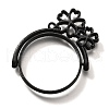 Rotatable Alloy Swivel Open Back Bezel Pendants PALLOY-I223-20EB-1