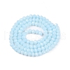 Opaque Solid Color Imitation Jade Glass Beads Strands X-EGLA-A044-P4mm-D06-2