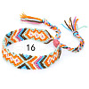 Cotton Braided Rhombus Pattern Cord Bracelet FIND-PW0013-003A-16-1