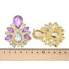 304 Stainless Steel Glass Stud Earrings EJEW-M095-15G-01-3