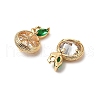 Brass Micro Pave Cubic Zirconia Charms KK-A259-24G-01-2