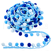   6.5 Yards Gradient Color Polyester Pom Pom Ball Fringe Lace Trims SRIB-PH0001-41-7