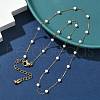 304 Stainless Steel and ABS Imitation Pearl Necklaces NJEW-JN05267-1