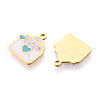 304 Stainless Steel Enamel Charms STAS-T065-54G-01-2