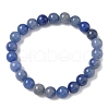 Natural Blue Aventurine Round Beads Stretch Bracelets for Men Women BJEW-JB11999-2