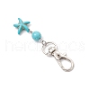 Dyed Synthetic Turquoise Pendant Decorations HJEW-JM03372-02-5