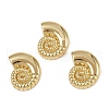 Conch Brass Beads KK-A257-01G-1