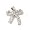 Rack Plating Brass Micro Pave Clear Cubic Zirconia Pendants KK-S366-23P-1