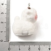 Flocky Opaque Resin Pendants FIND-U030-10B-P-3